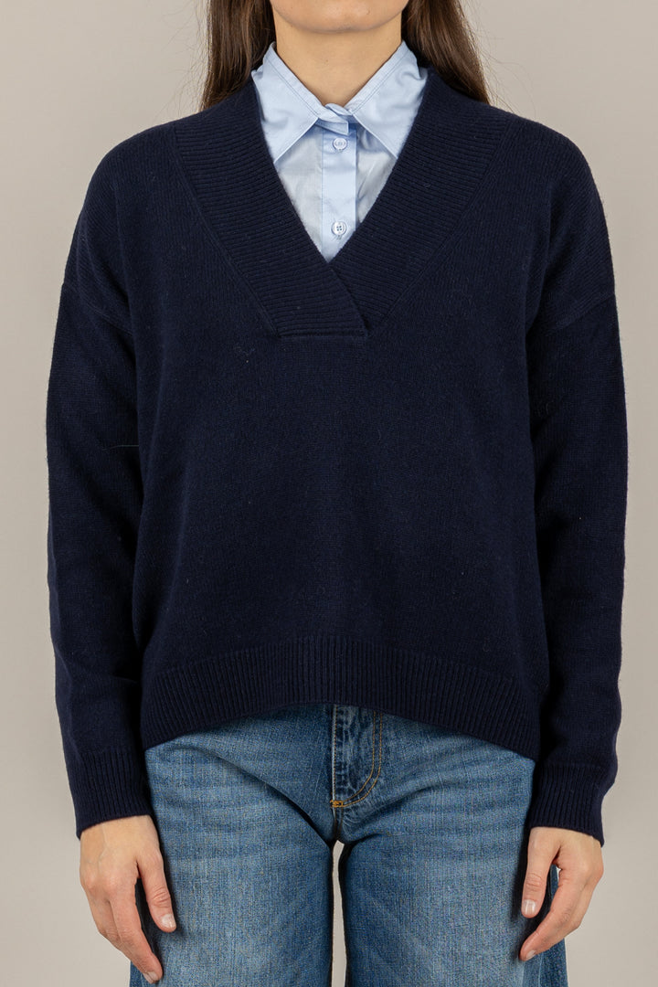 TENSIONE IN - WL785AI25 - MAGLIA SCOLLO A V IN LANA