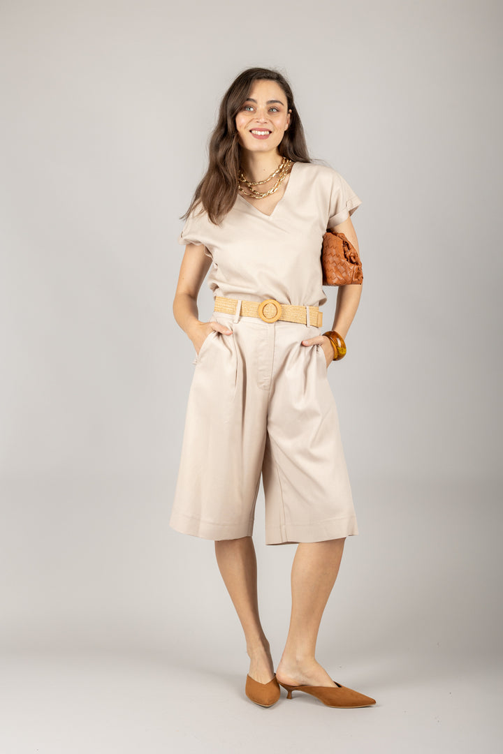 DIXIE - C881W206/P881W260 - COMPLETO BLUSA E BERMUDA CON CINTA