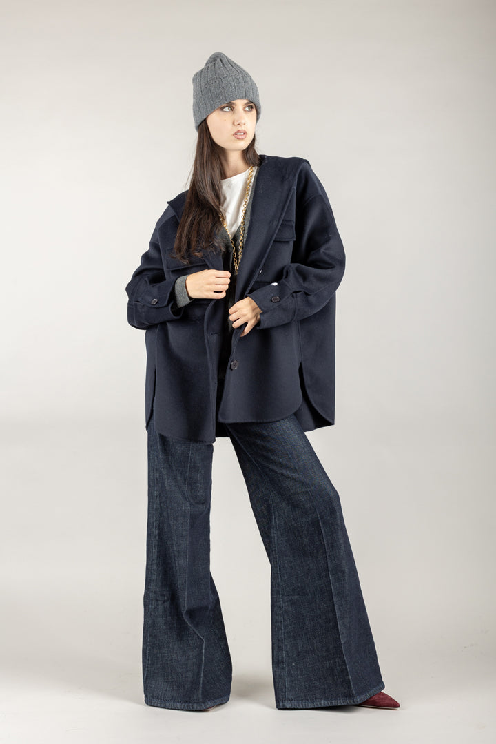 DIXIE - K330Y001A - GIACCA CAMICIA HAND MADE CON CAPPUCCIO