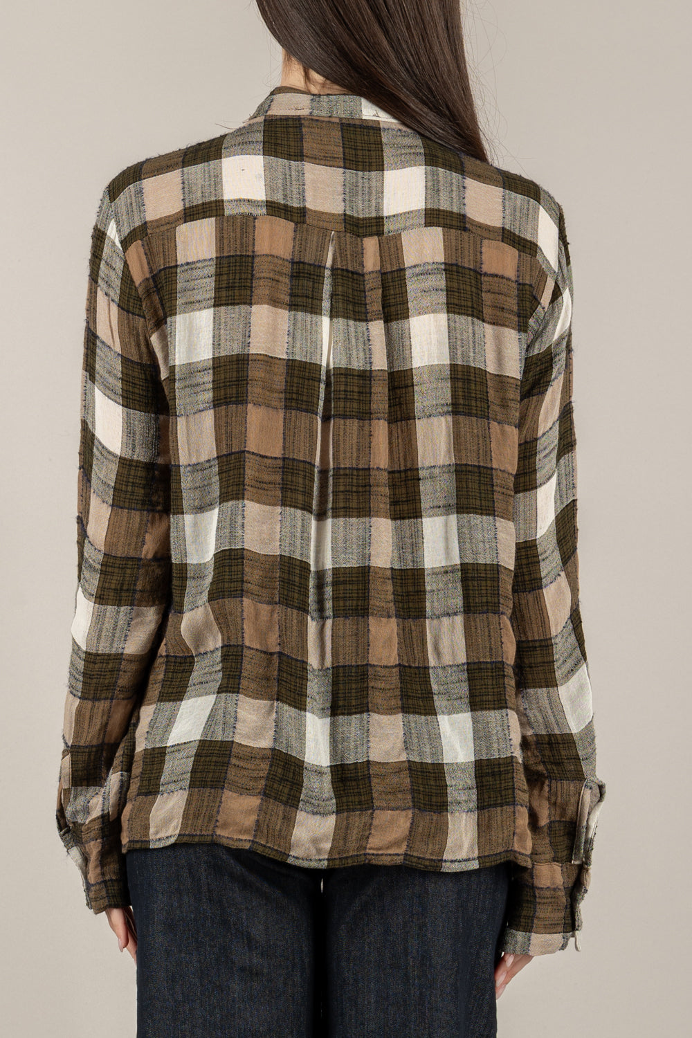 HAVEONE - CJK-P115 - CAMICIA TARTAN CON FIOCCO