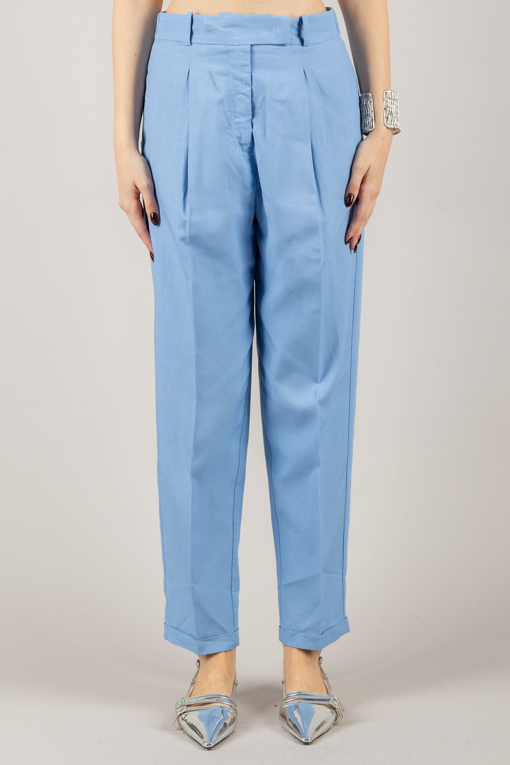 IMPERIAL - P9990085T - PANTALONE A SIGARETTA CON PINCES