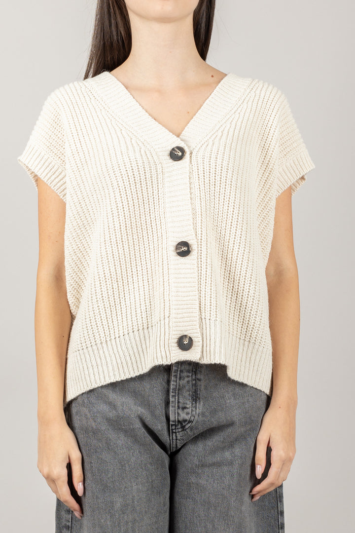 TENSIONE IN - D80941 - GILET OVER TRE BOTTONI