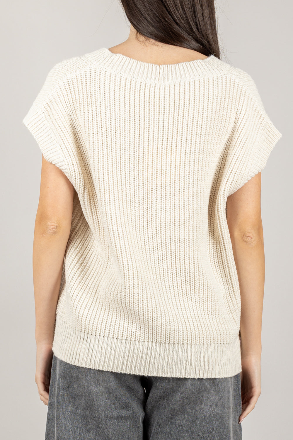 TENSIONE IN - D80941 - GILET OVER TRE BOTTONI