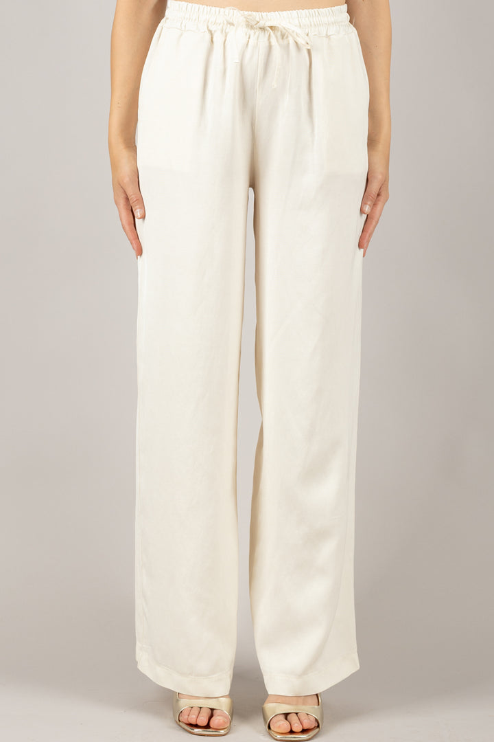 VICOLO - TD2447 - PANTALONE A PALAZZO CON COULISSE