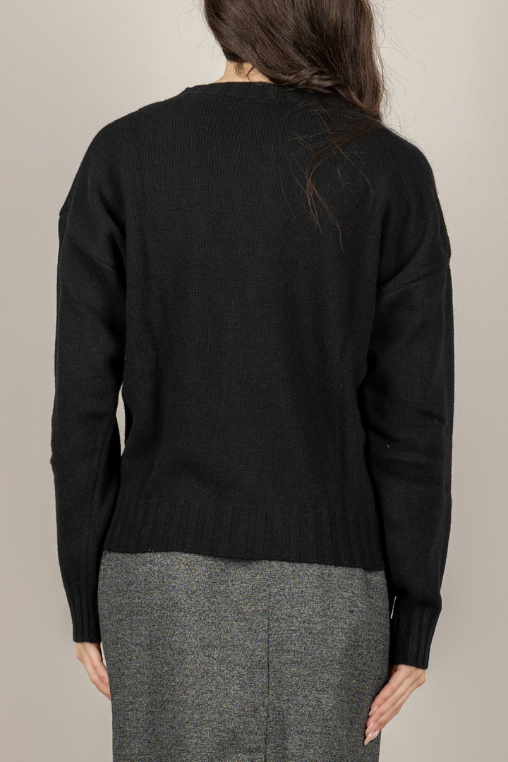 VICOLO - 77104F - CARDIGAN SCOLLO A V A COSTINE