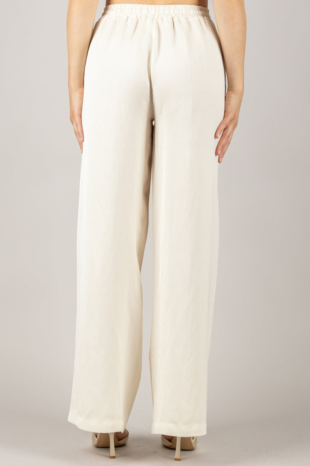 VICOLO - TD2447 - PANTALONE A PALAZZO CON COULISSE