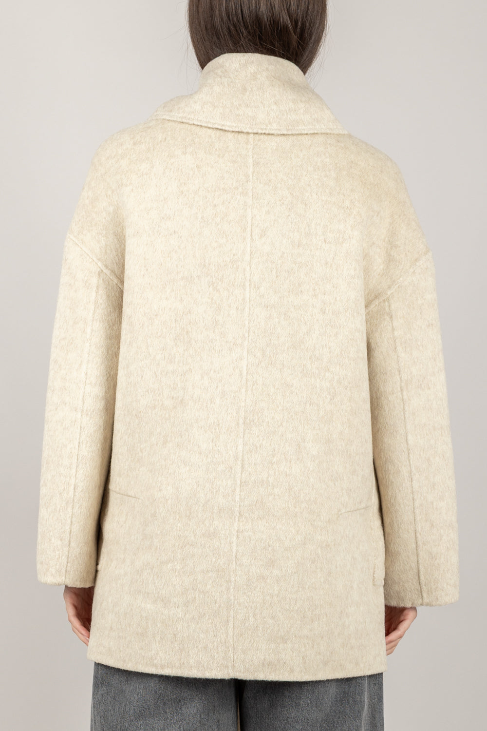 VICOLO - TF0025 - CAPPOTTO BOTTONE DECENTRATO SFRANGIATO