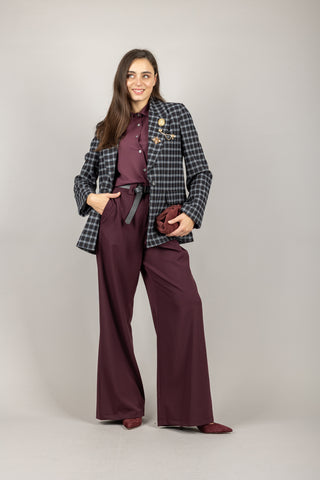 VICOLO - TF1881 - GIACCA CHECK CON SPILLE UN PETTO