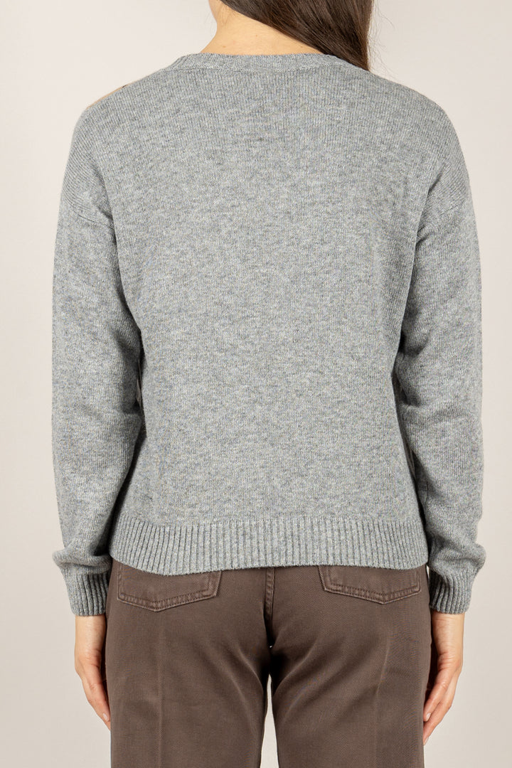 TENSIONE IN - D82036 - MAGLIA A ROMBI SCOLLO A V