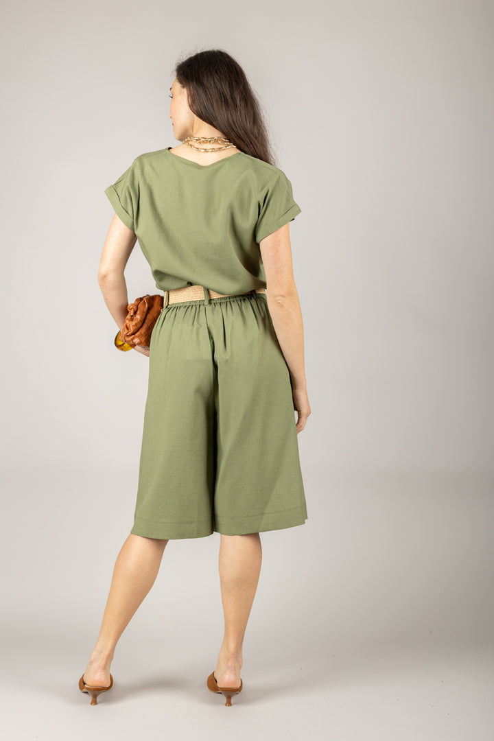 DIXIE - C881W206/P881W260 - COMPLETO BLUSA E BERMUDA CON CINTA