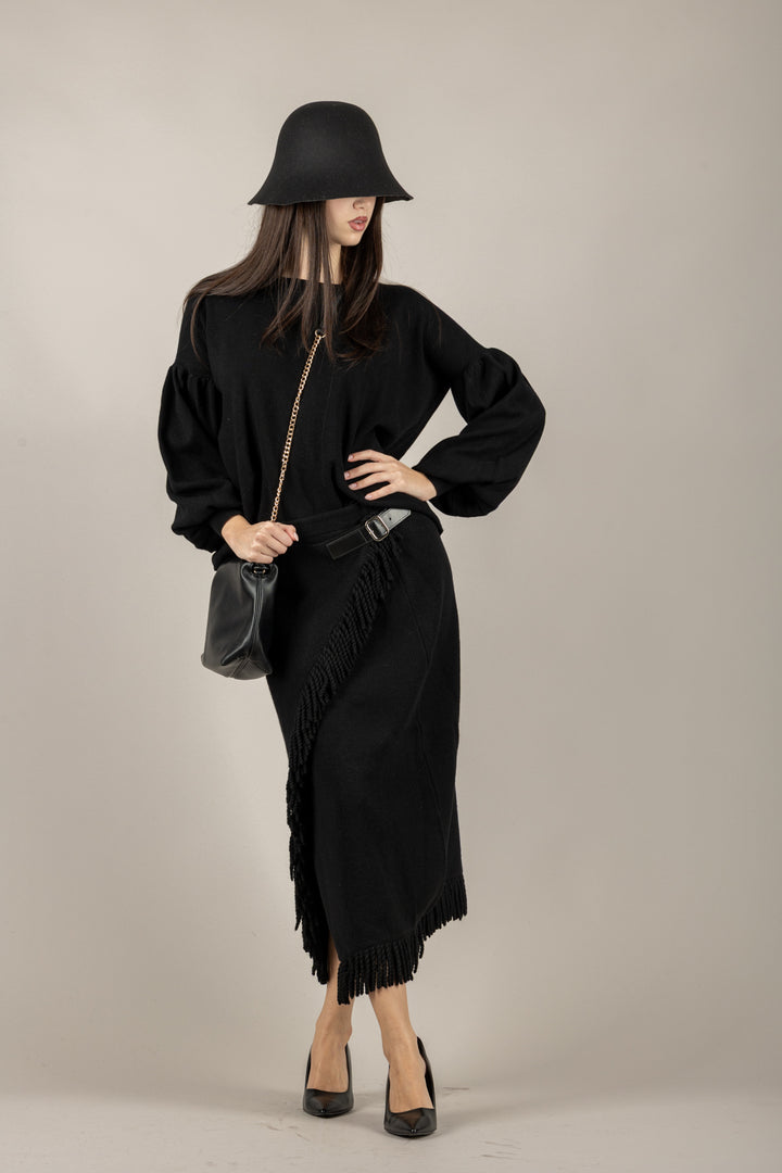 VICOLO - 22090F - MAGLIA CON MANICHE A PALLONCINO