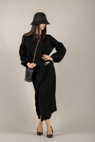 VICOLO - 22090F - MAGLIA CON MANICHE A PALLONCINO