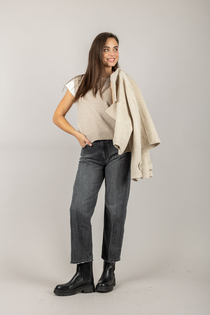 TENSIONE IN - D80968 - GILET SCOLLO A V