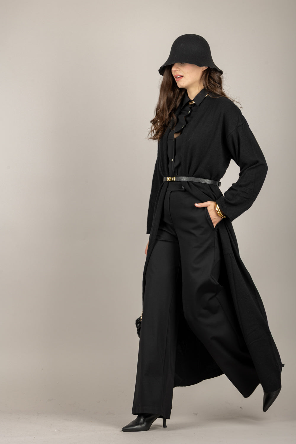 TENSIONE IN - 26P1305 - PANTALONE PALAZZO PUNTO MILANO