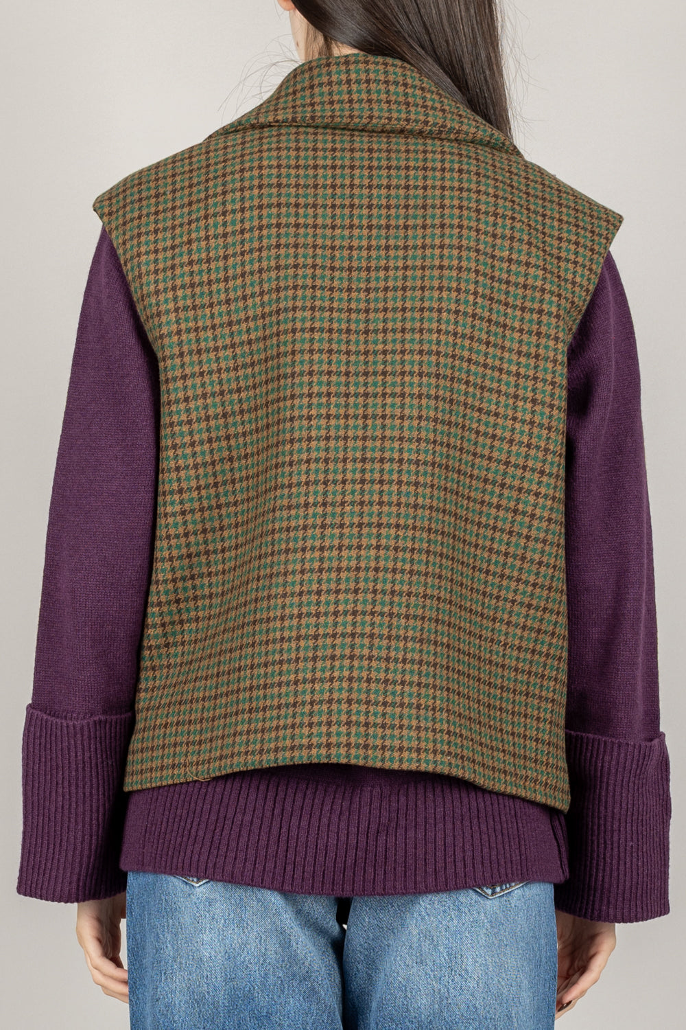 TENSIONE IN - W25J507 - GILET CHECK CON SPILLA