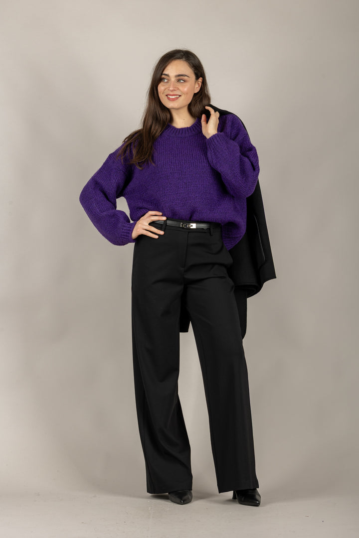 TENSIONE IN - FW25-1112-TI - MAGLIA GIROCOLLO MISTO LANA