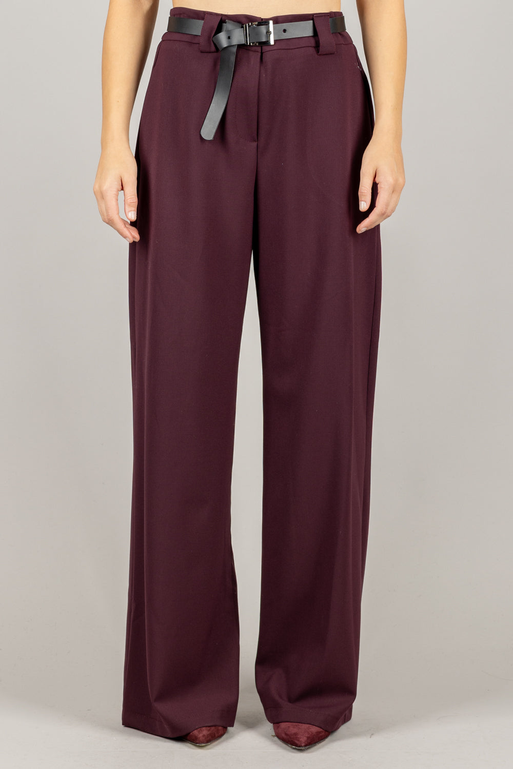 TENSIONE IN - 26P1046 - PANTALONE GAMBA DRITTA CON CINTURA