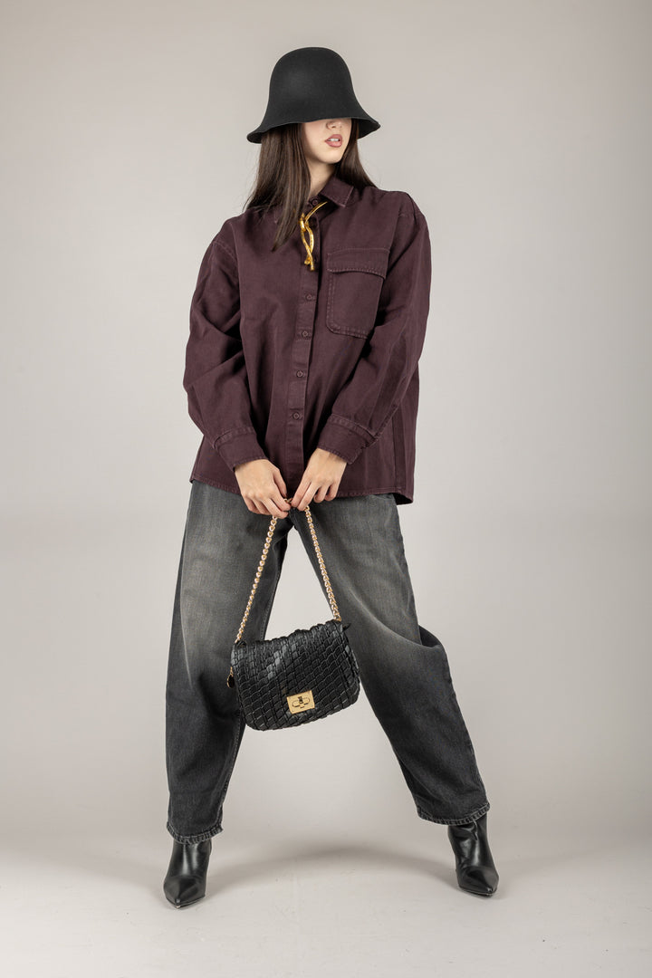 VICOLO - DF5237 - CAMICIA DENIM OVER MELINA