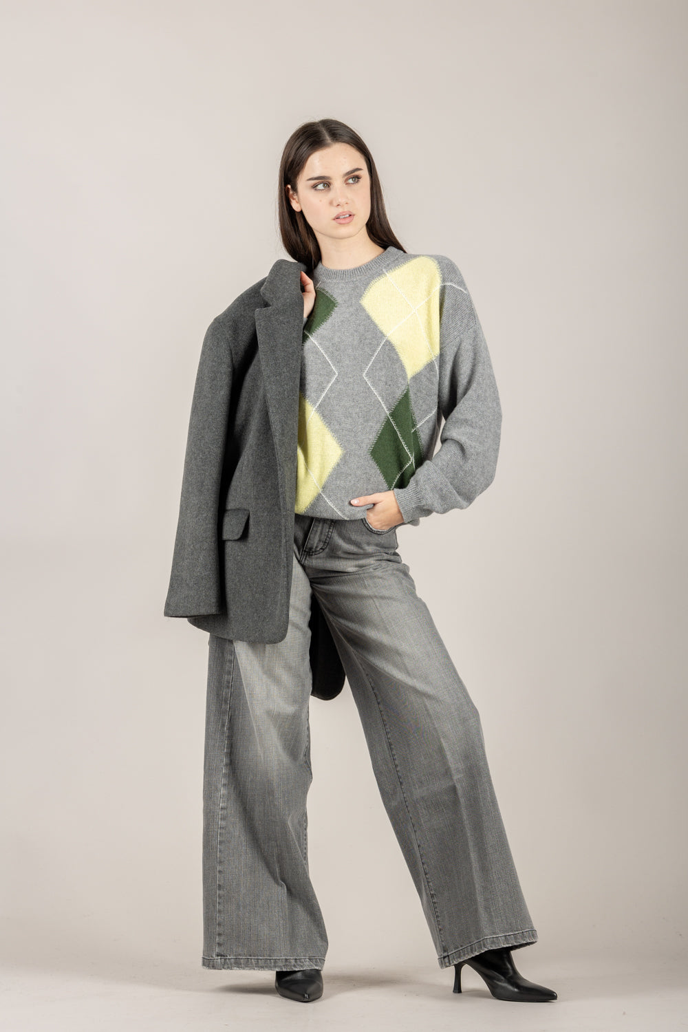 VICOLO - 77195F - MAGLIA ROMBI