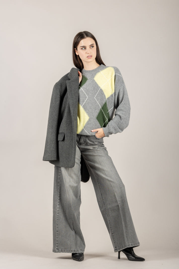 VICOLO - 77195F - MAGLIA ROMBI