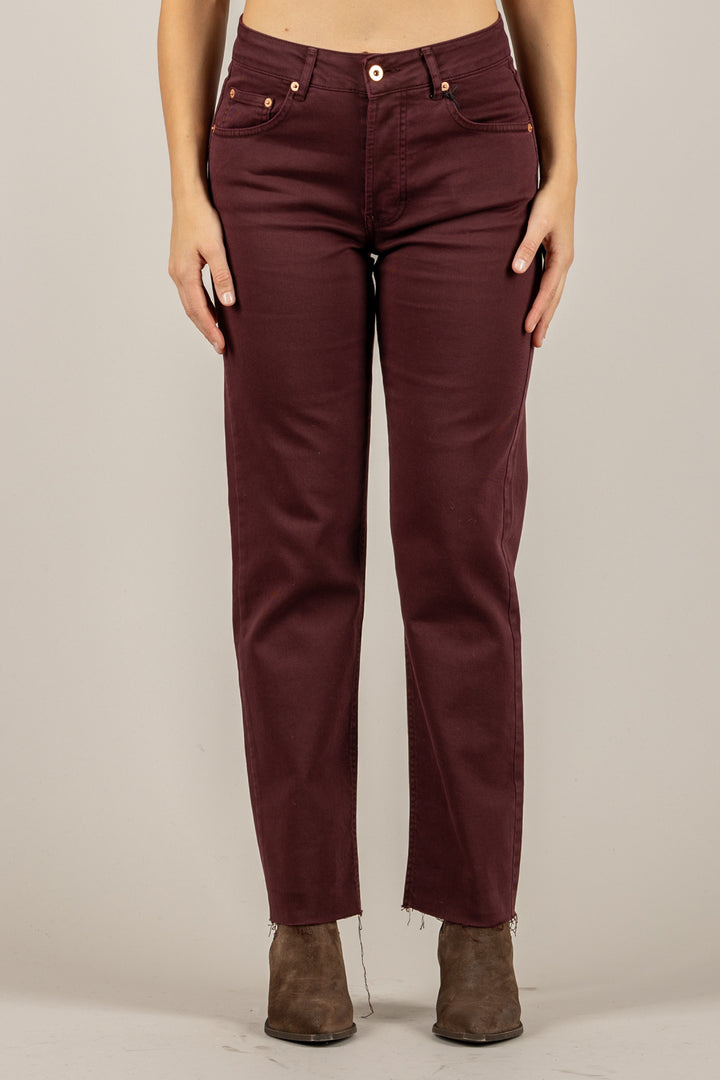 TENSIONE IN - CJ12704 - JEANS CROP TAGLIO VIVO