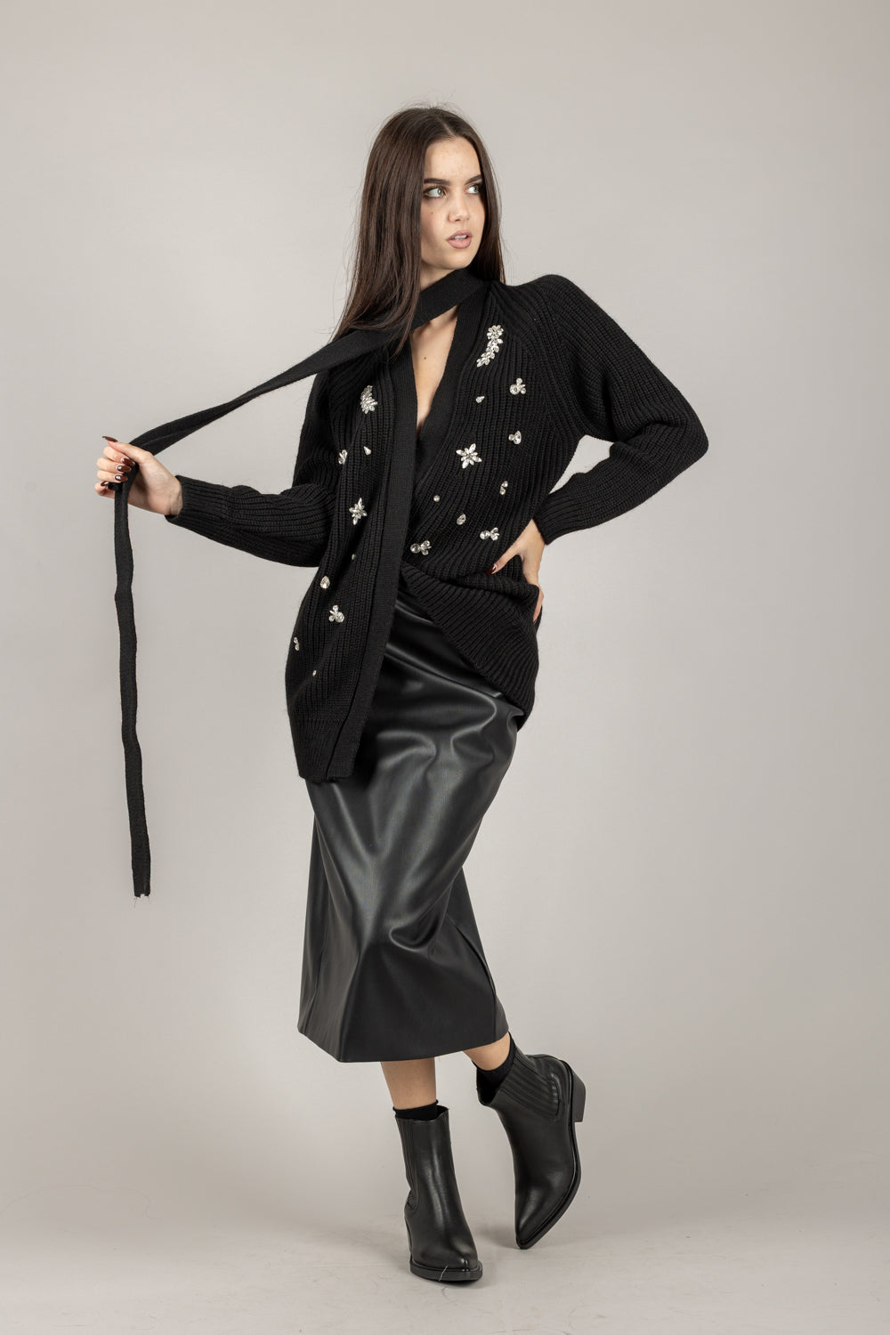 VICOLO - TF1621 - GONNA LONGUETTE ECOPELLE
