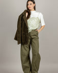 TENSIONE IN - PE260052 - T-SHIRT BIANCA CON DETTAGLIO TOP LIGHT KAKHI