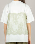 TENSIONE IN - PE260052 - T-SHIRT BIANCA CON DETTAGLIO TOP LIGHT KAKHI