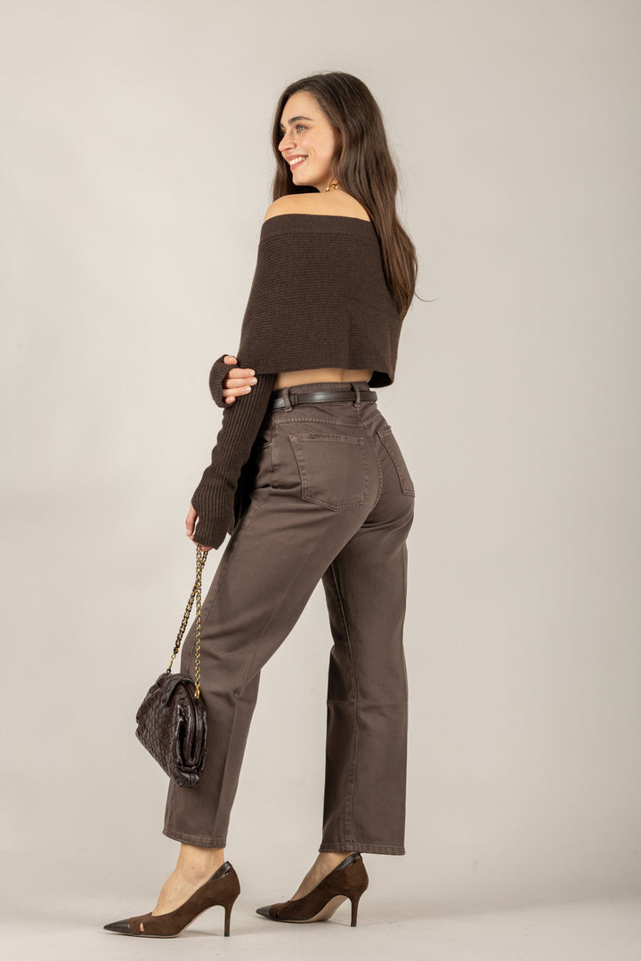 VICOLO - 77353F - CARDIGAN GILET SCOLLO SCHIENA CON MANICOTTI