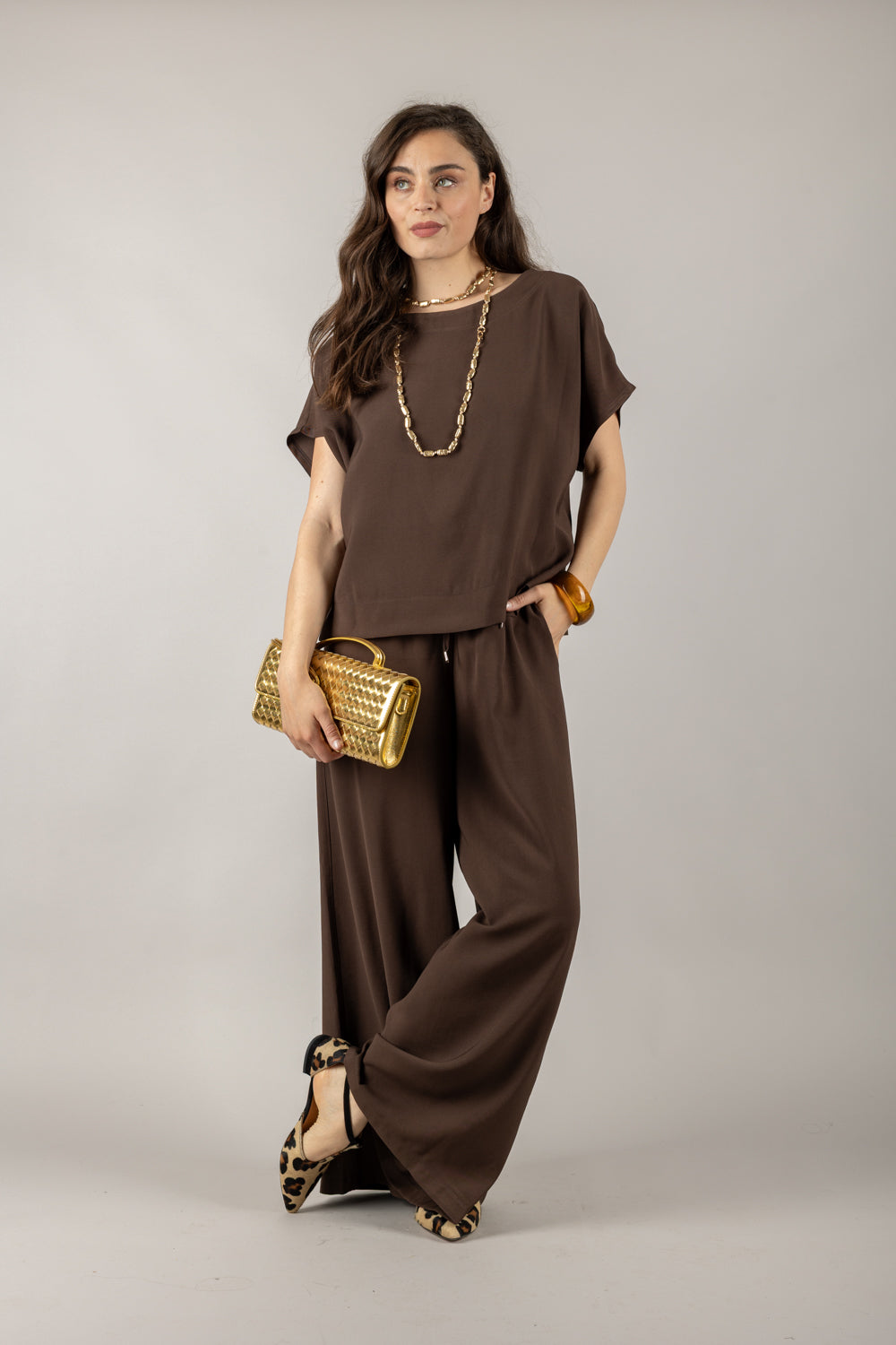 TENSIONE IN - 25C7579 - MAGLIA CROP MEZZA MANICA