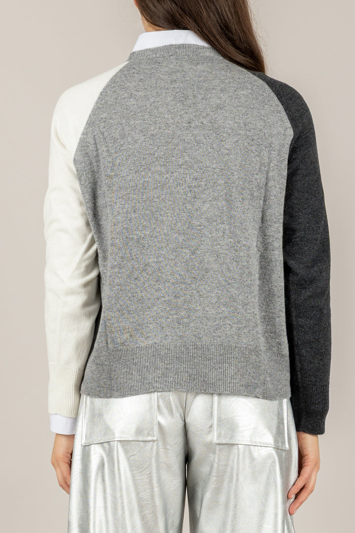 VICOLO - 22222F - MAGLIA MANICHE CONTRASTO