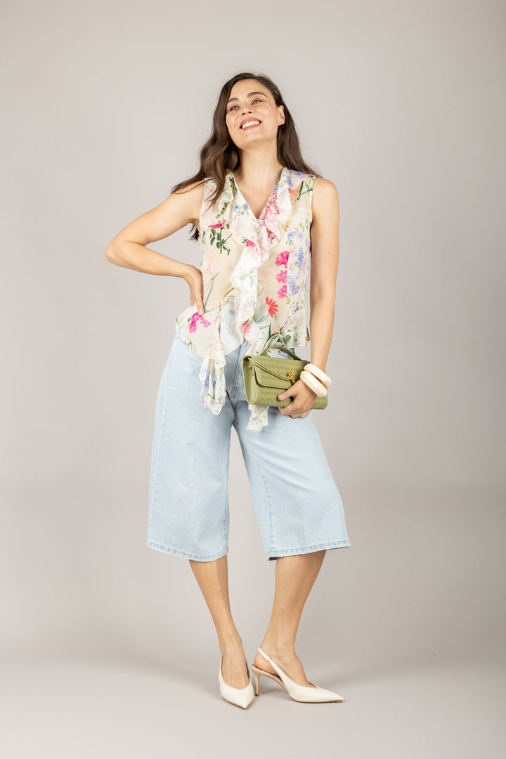 TENSIONE IN - GIUSI-BL-SS25 - BERMUDA DENIM