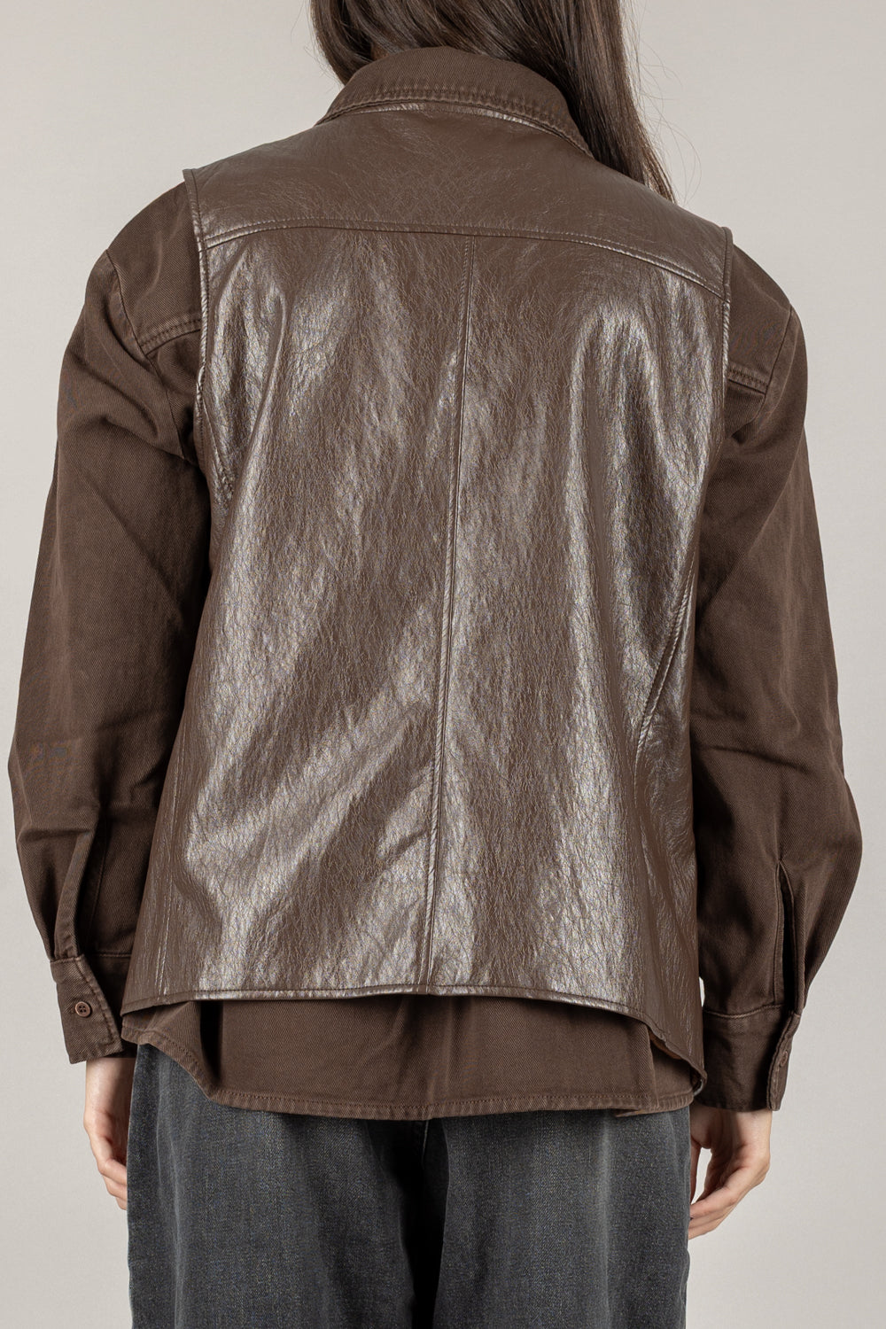 VICOLO - TF1294 - GILET CON BOTTONI IN ECOPELLE