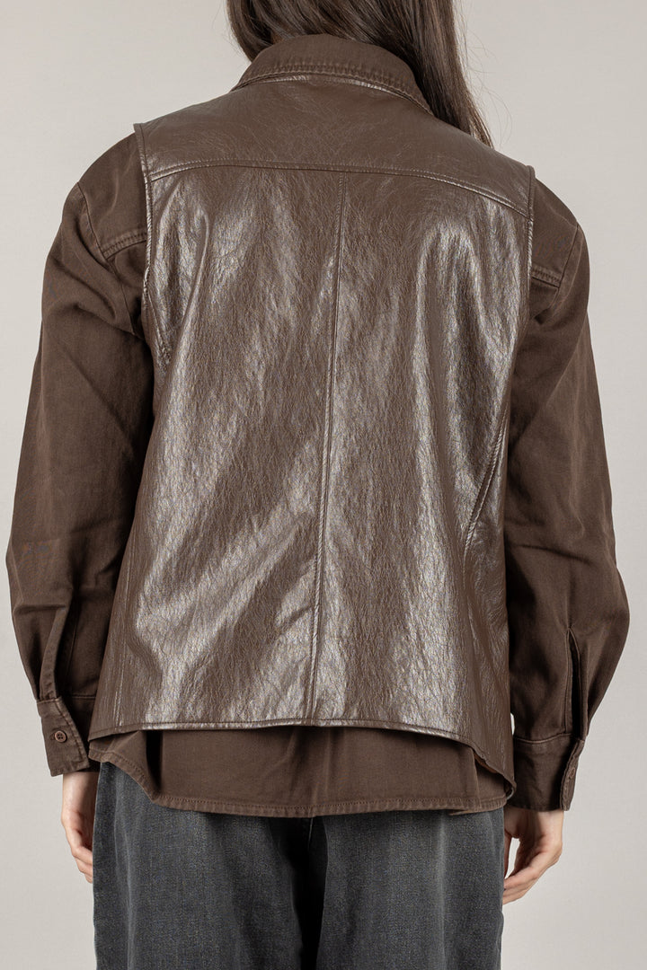 VICOLO - TF1294 - GILET CON BOTTONI IN ECOPELLE