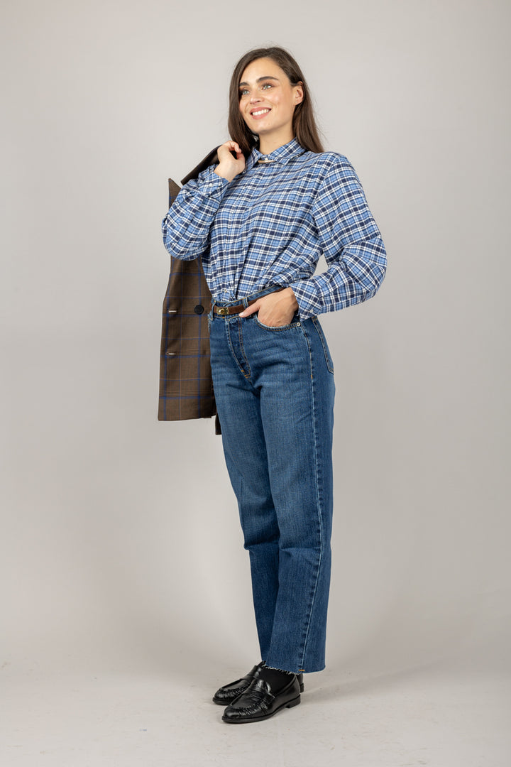 BLOOM  - JEANS KETTY-INDIGO CROP TAGLIO VIVO