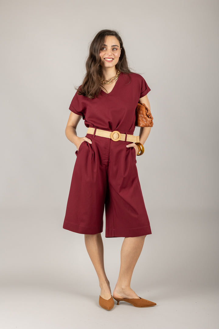 DIXIE - C881W206/P881W260 - COMPLETO BLUSA E BERMUDA CON CINTA