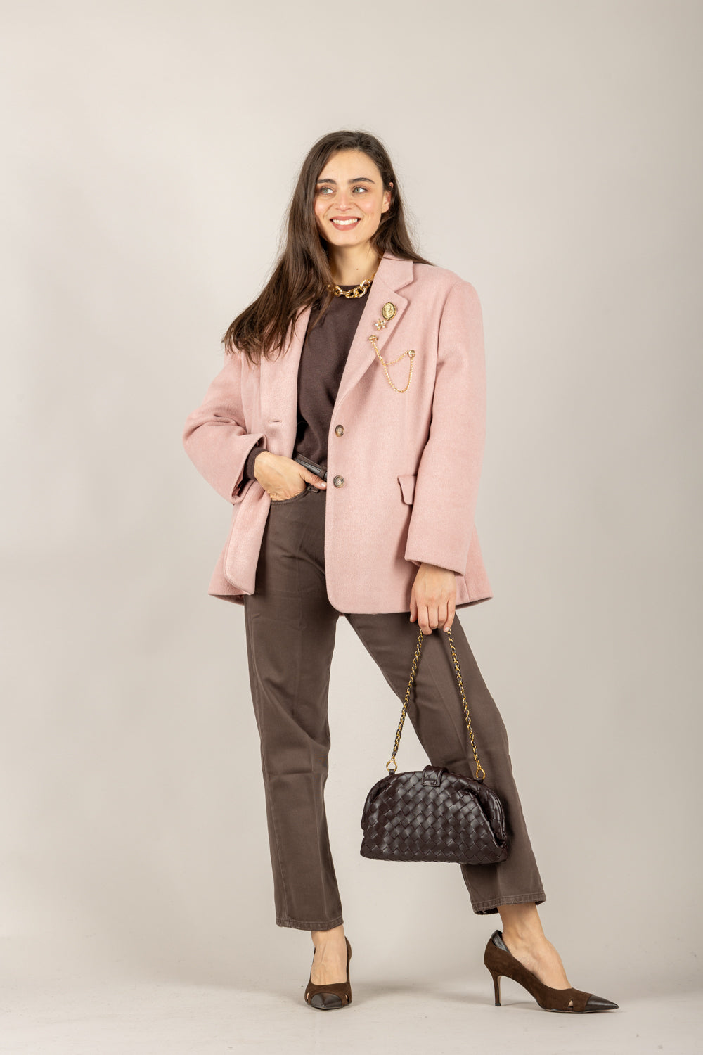 VICOLO - 22213F - MAGLIA CUT-OUT SPALLE