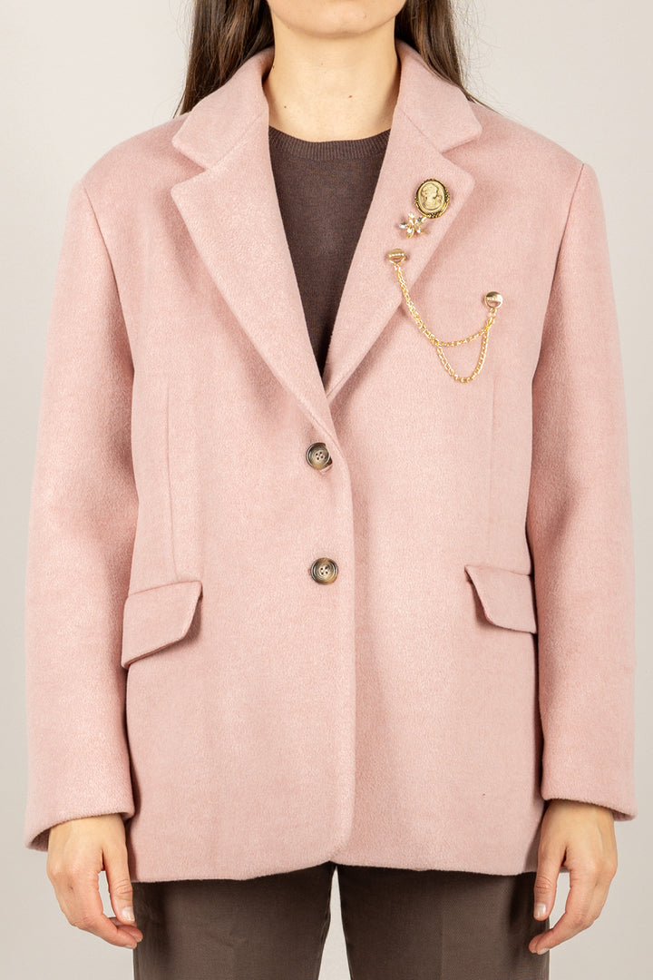 VICOLO - TF2012 - GIACCA CAPPOTTO OVER CON SPILLE