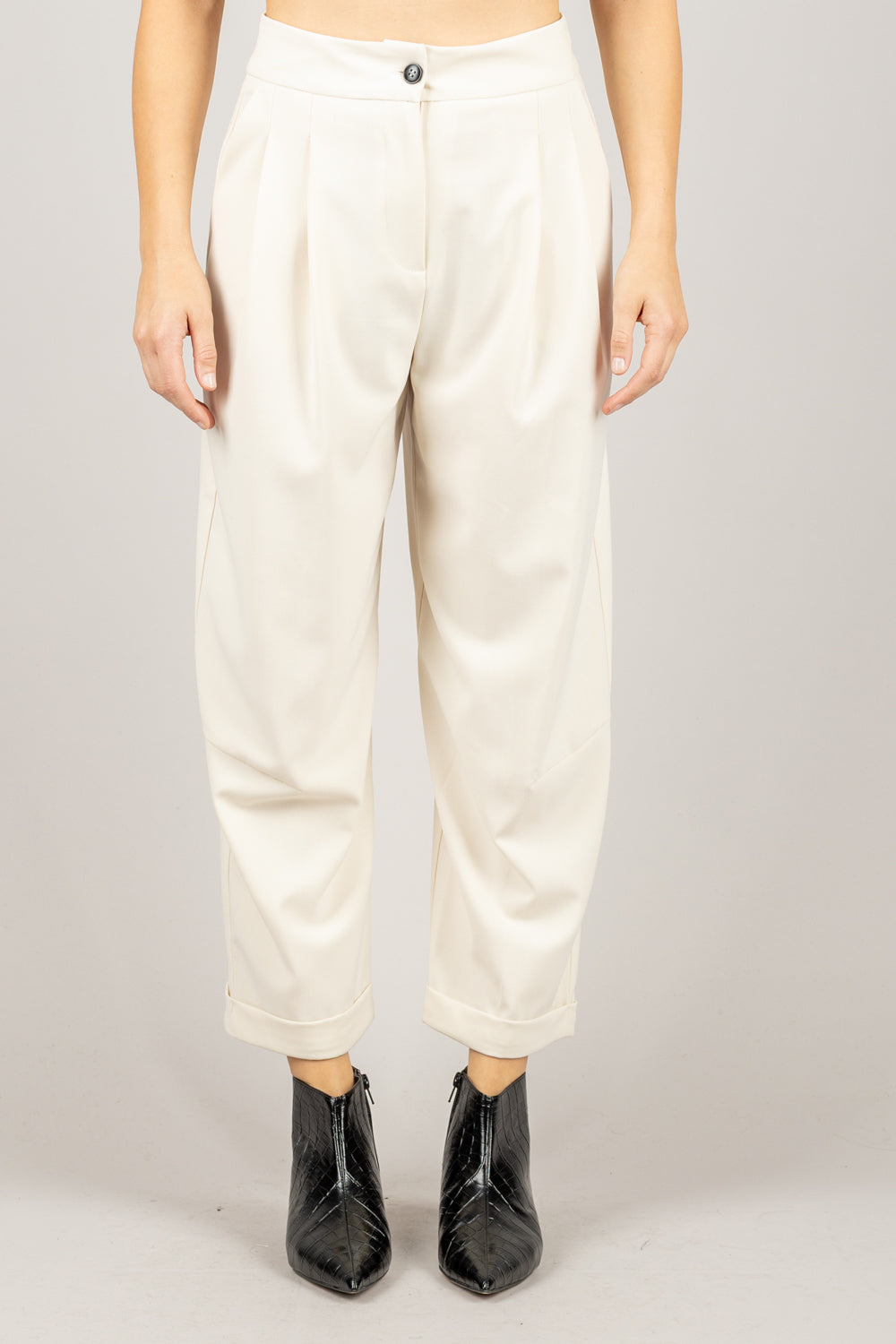 TENSIONE IN - 26P1209 - PANTALONE BAGGY CON PINCES