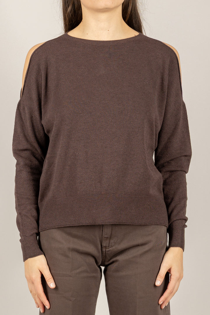 VICOLO - 22213F - MAGLIA CUT-OUT SPALLE