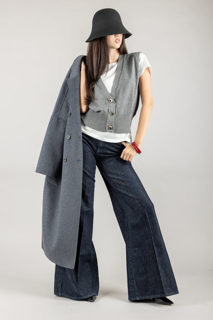 KONTATTO - 3M0945C - GILET CON BOTTONI ORO