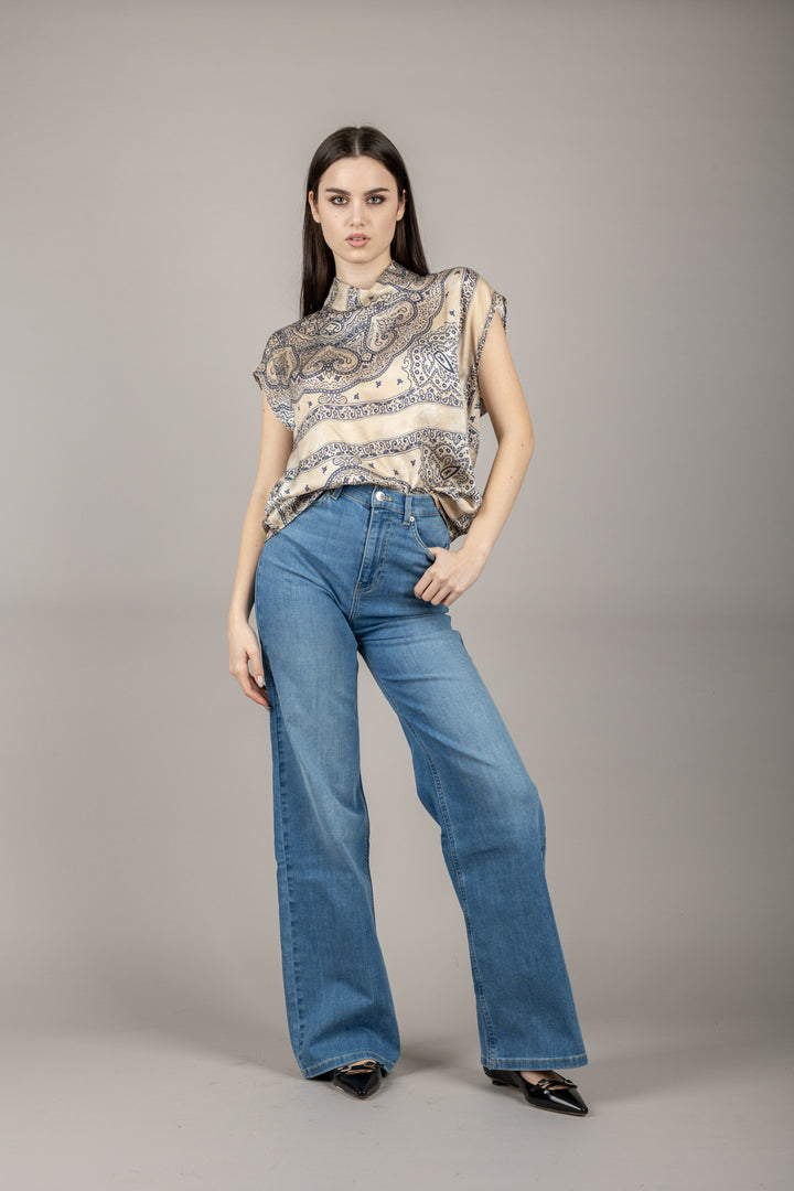 VICOLO - TD1023 - BLUSA SENZA MANICHE