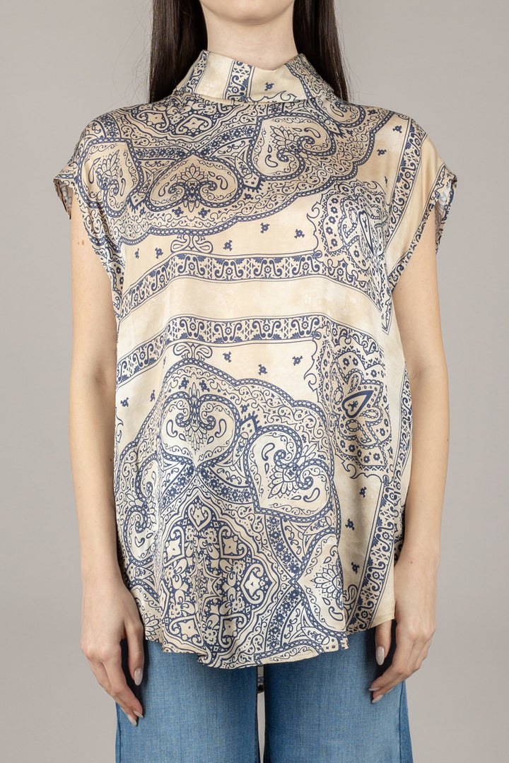 VICOLO - TD1023 - BLUSA SENZA MANICHE