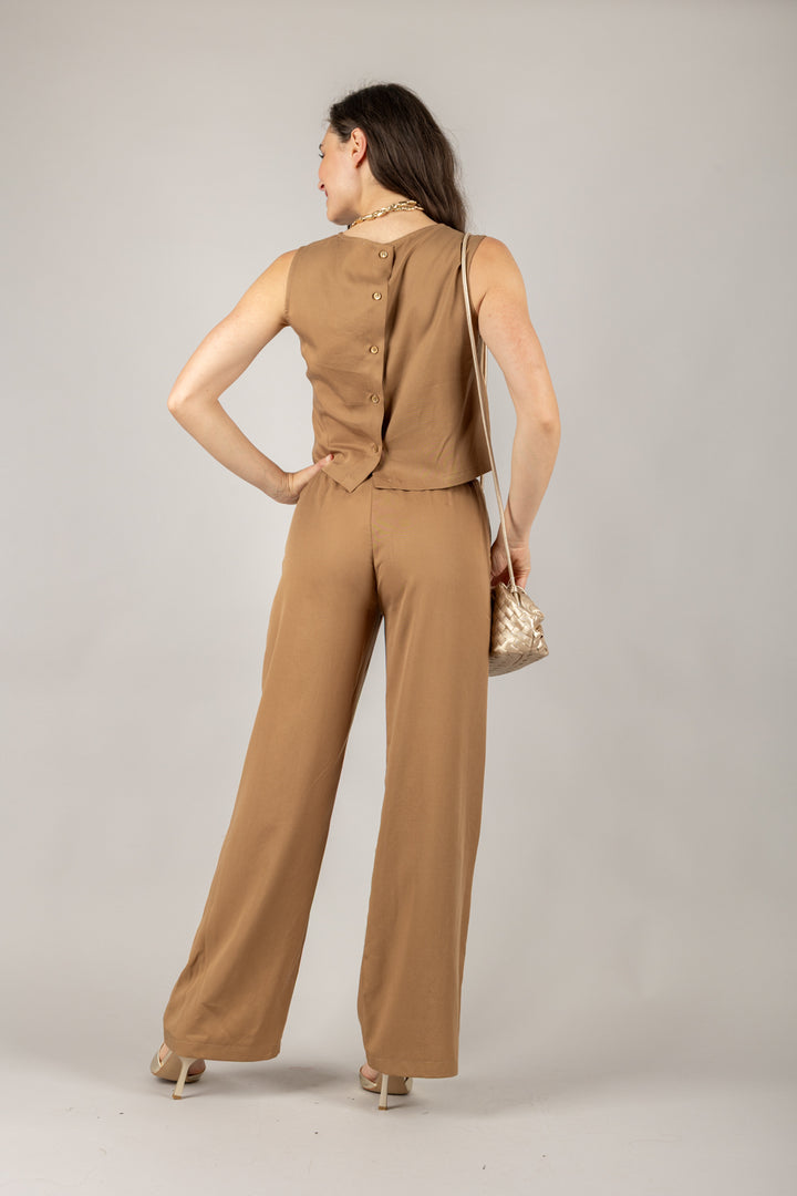 VICOLO - TD0560 - PANTALONE FLUIDO CON COULISSE