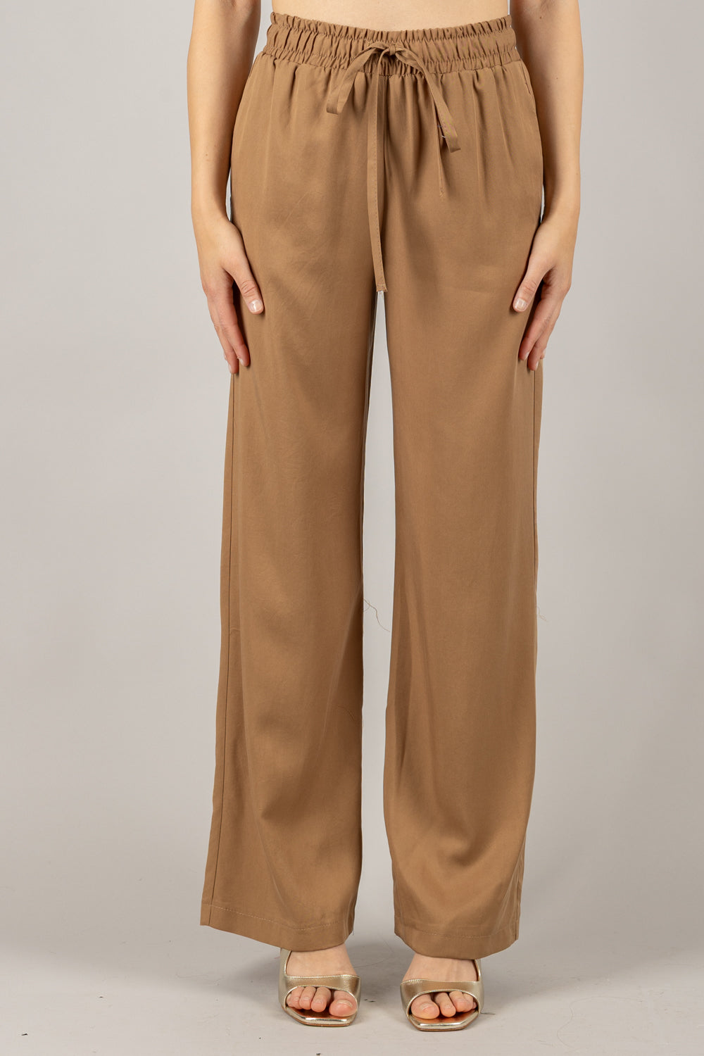 VICOLO - TD0560 - PANTALONE FLUIDO CON COULISSE