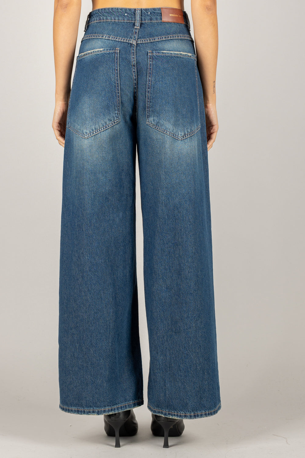 TENSIONE IN - GIUSI-RAY-BLU - JEANS A PALAZZO