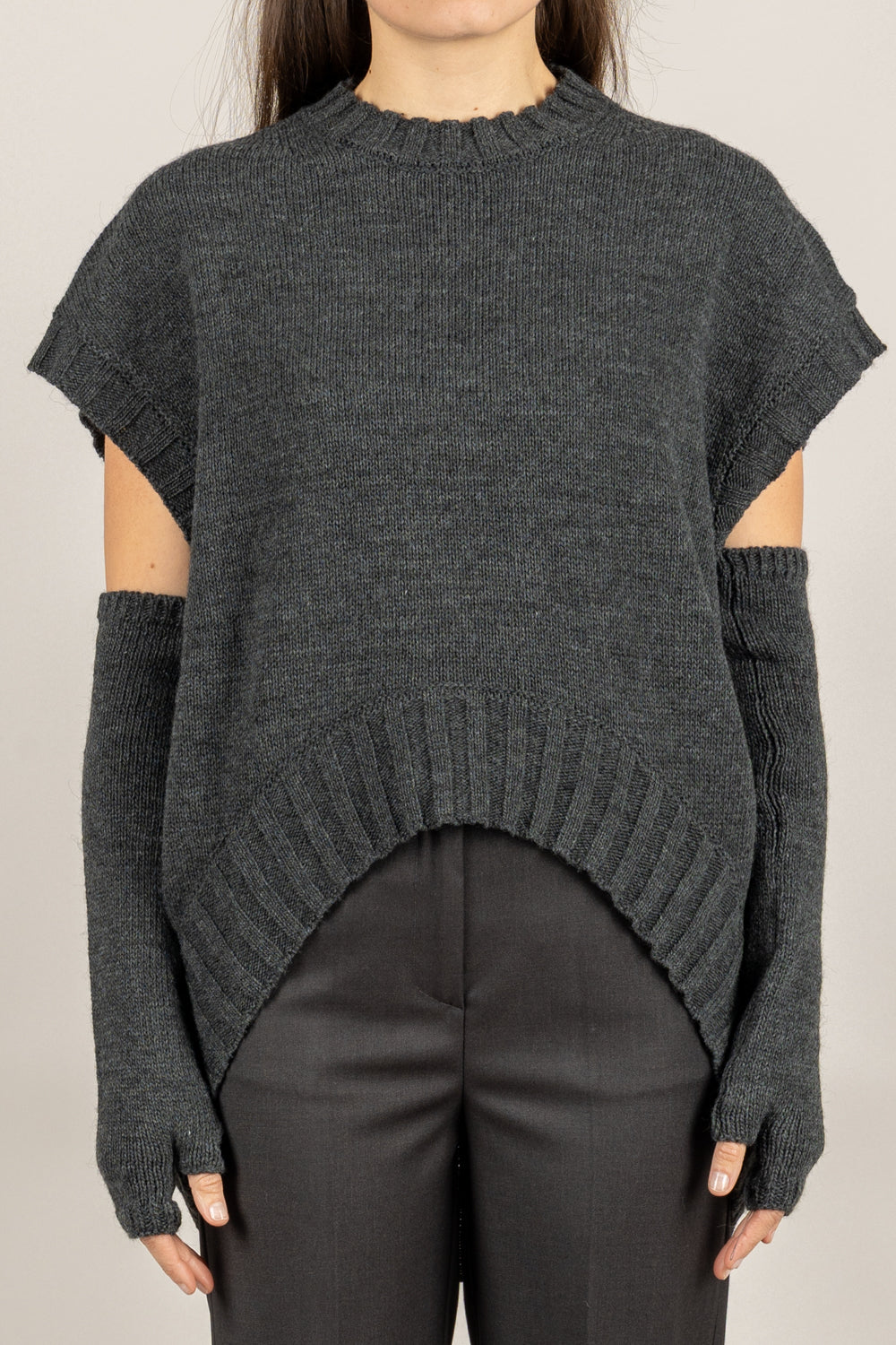 TENSIONE IN - 252PA9339 - GILET STONDATO CON MANICOTTI