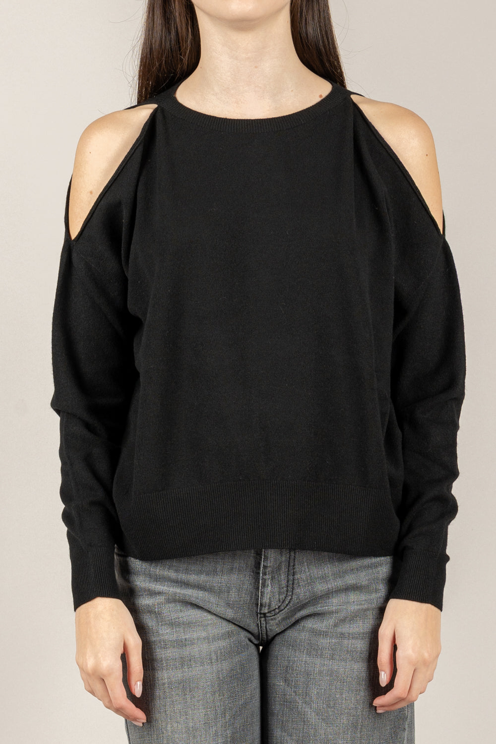 VICOLO - 22213F - MAGLIA CUT-OUT SPALLE