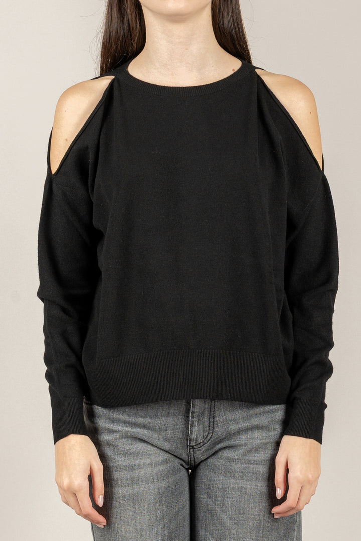 VICOLO - 22213F - MAGLIA CUT-OUT SPALLE