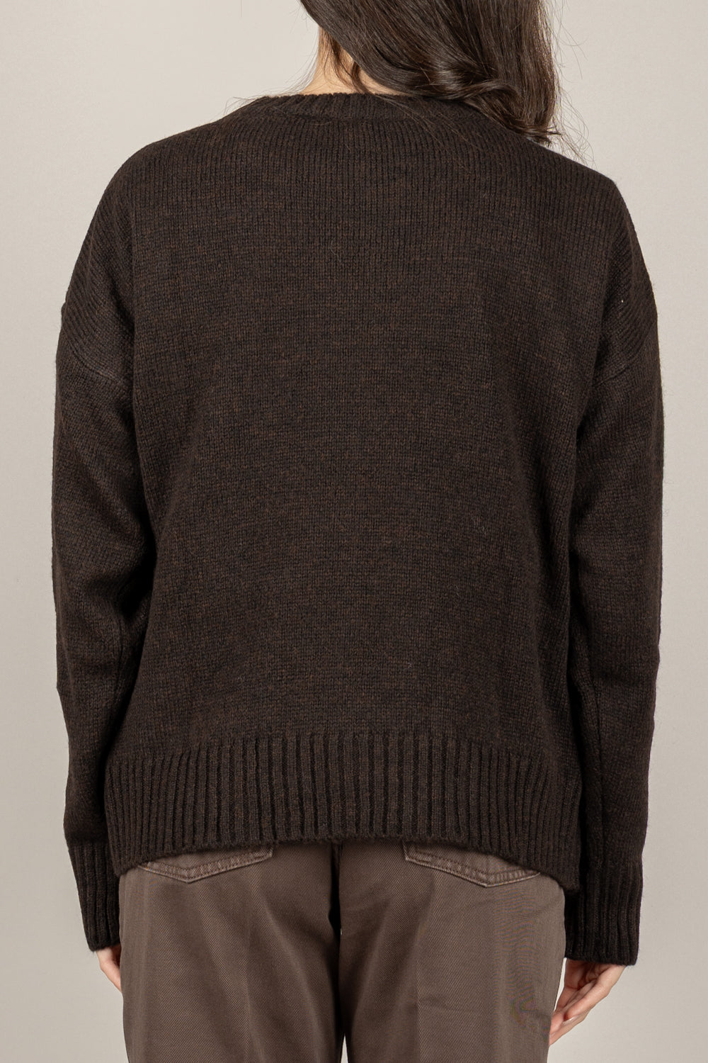 TENSIONE IN - W5HMJ78A359 - MAGLIA A ROMBI BICOLOR GIROCOLLO